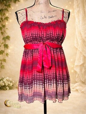 Mixit Red Camisole XS Polyester Adjustable Straps